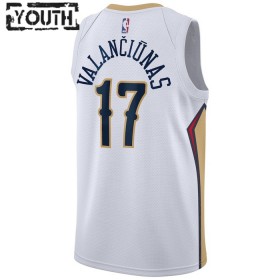Maillot Enfant New Orleans Pelicans jonas valanciunas 17 2022-23 Nike Association Edition Blanc Swingman